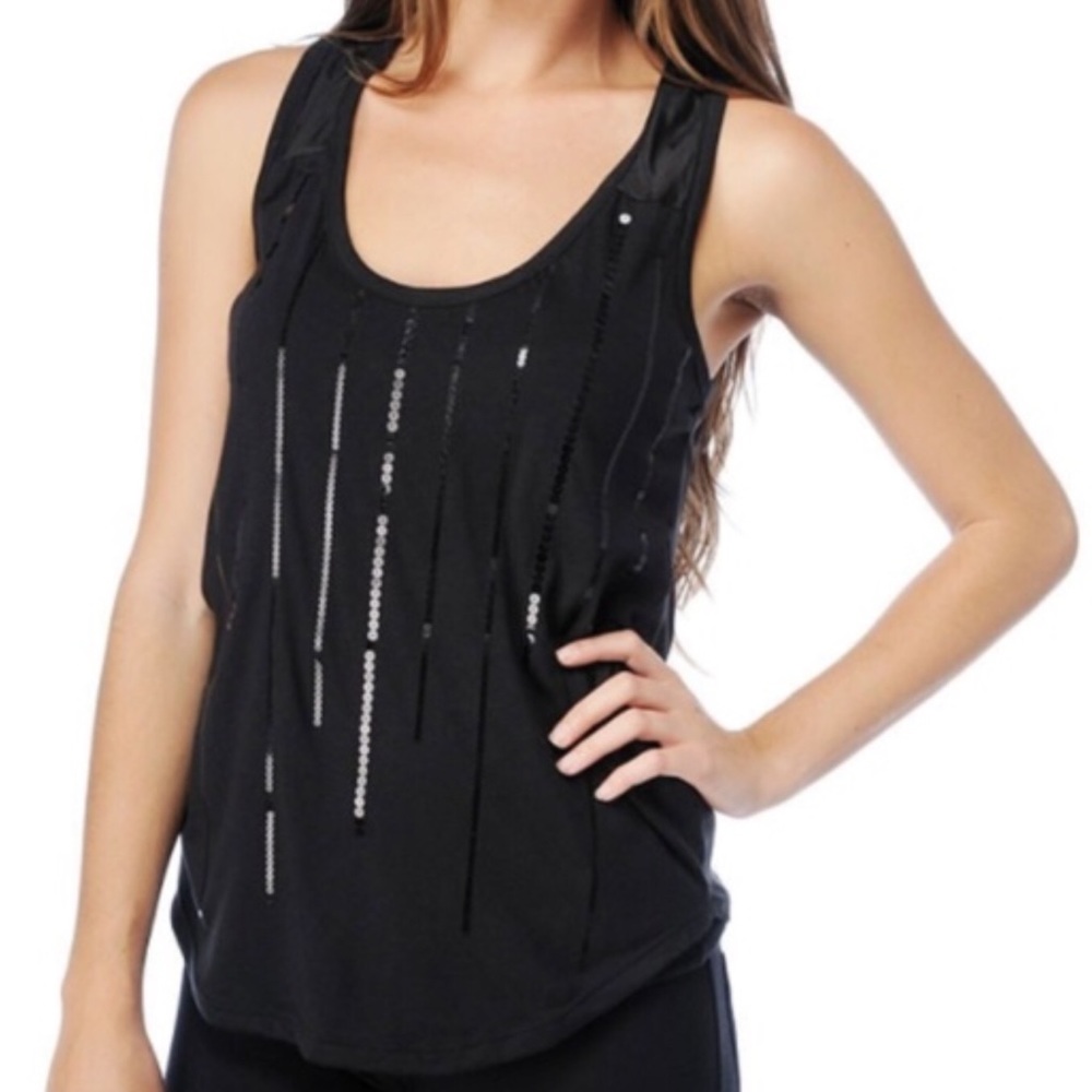 NWOT Splendid Black Sequin Tank